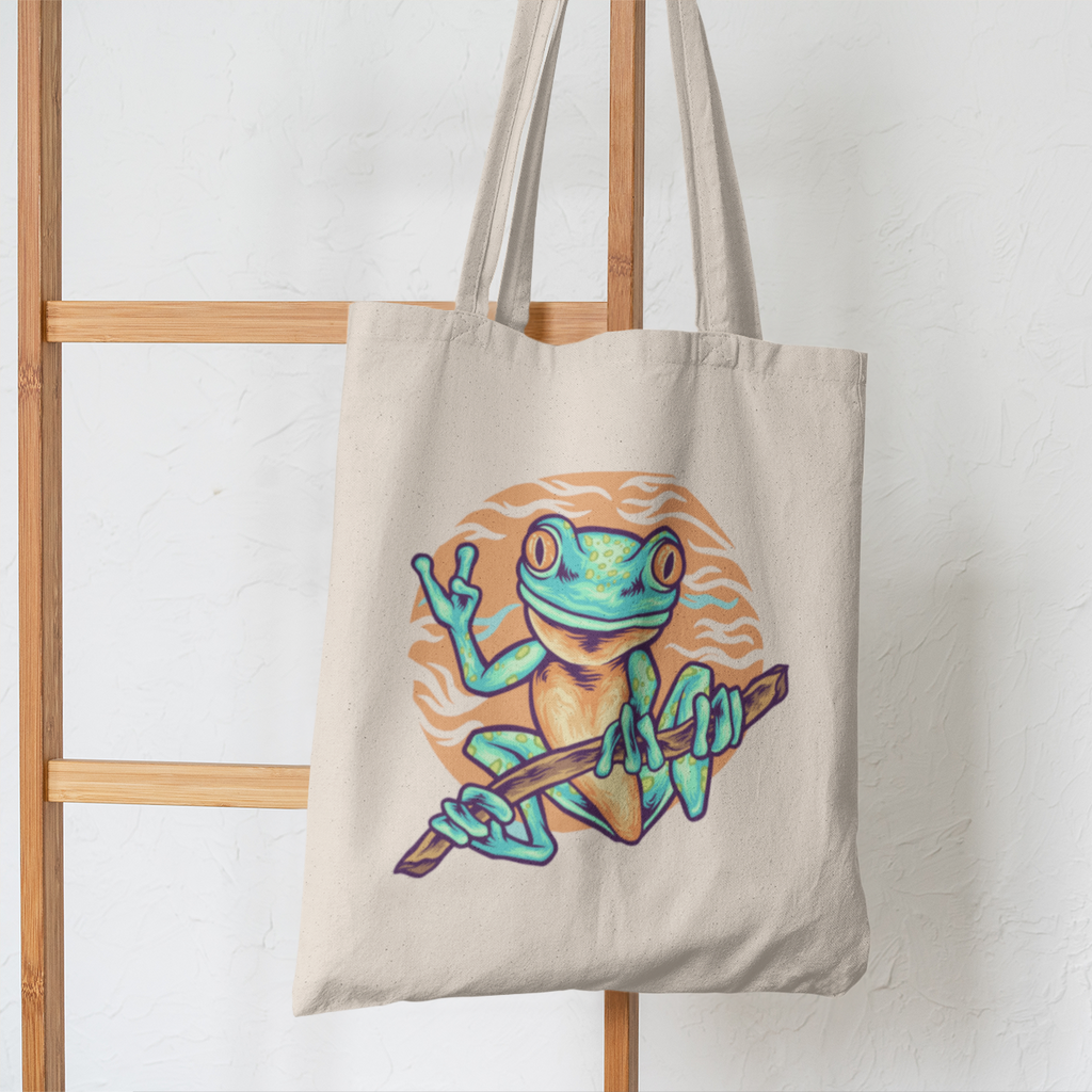 Peacefull Frog Tote Bag