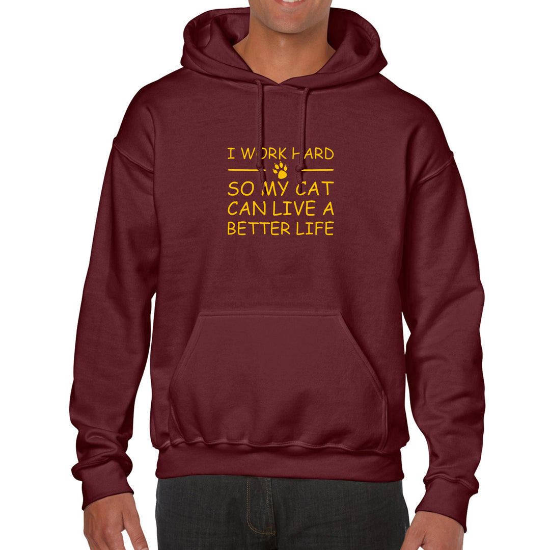 Cat work top hoodie