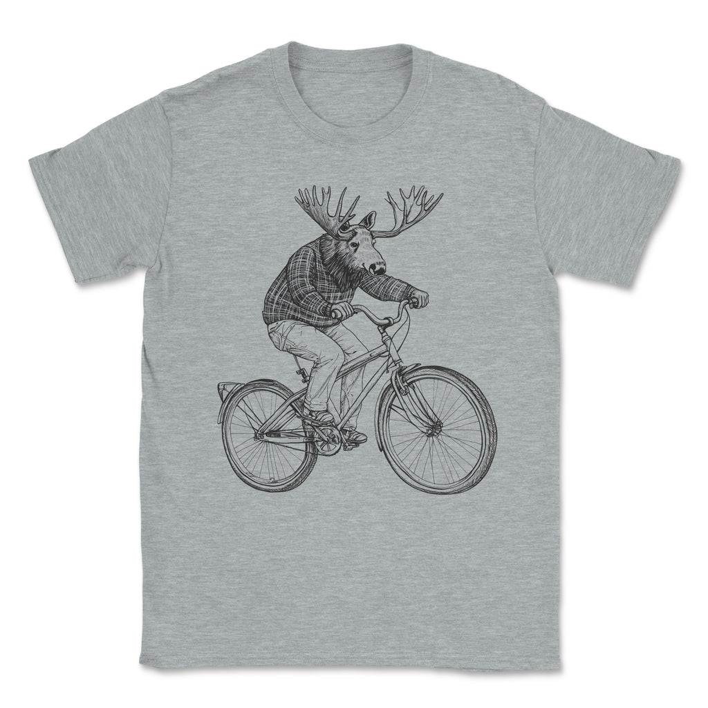 Moose Riding a Bicycle T-Shirt