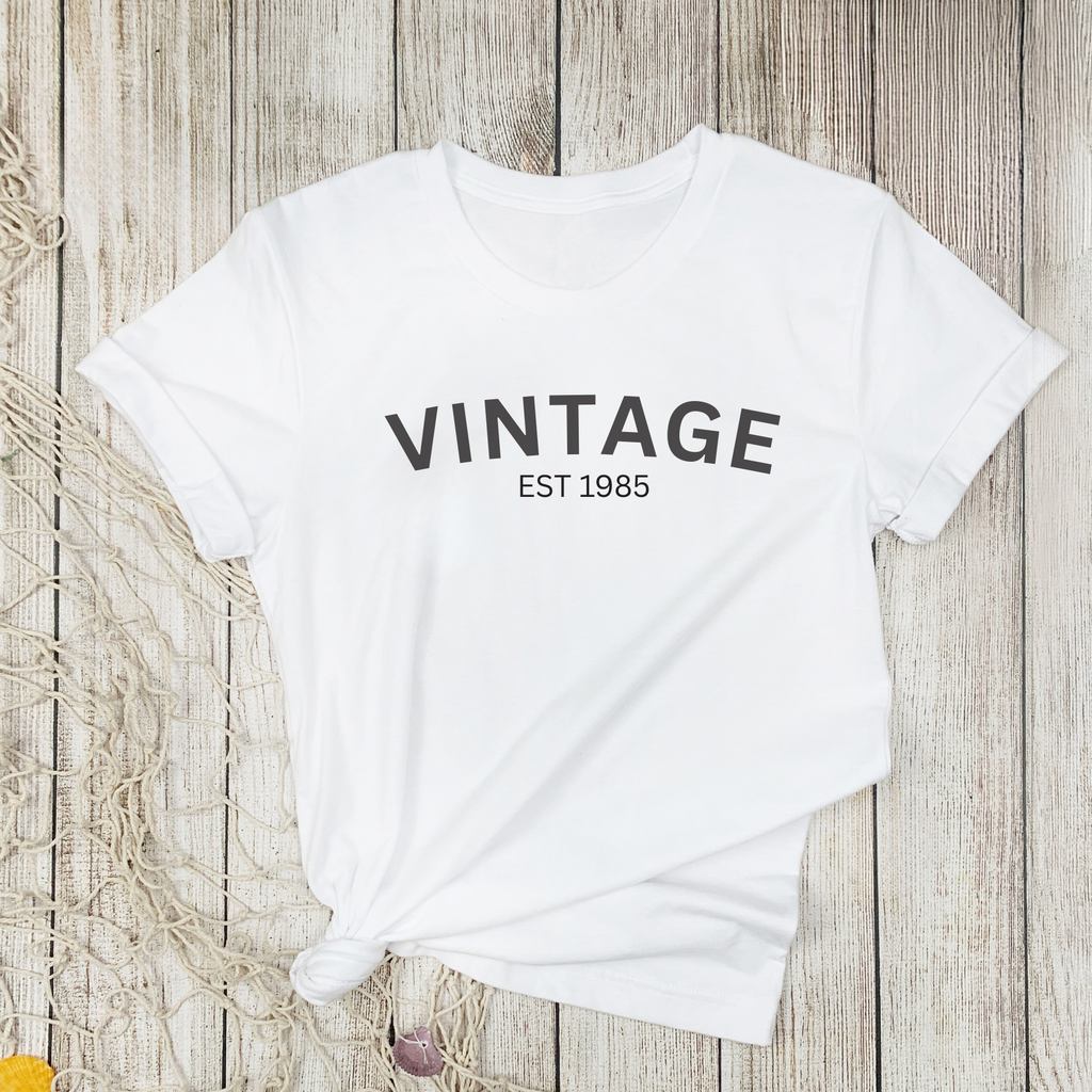 VINTAGE EST 1985 T-shirt