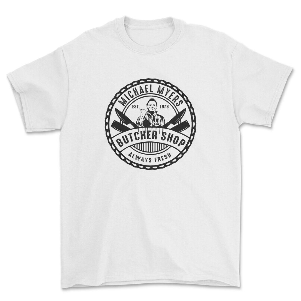 Michael Myers Butcher Shop Unisex T-shirt Funny Halloween Top
