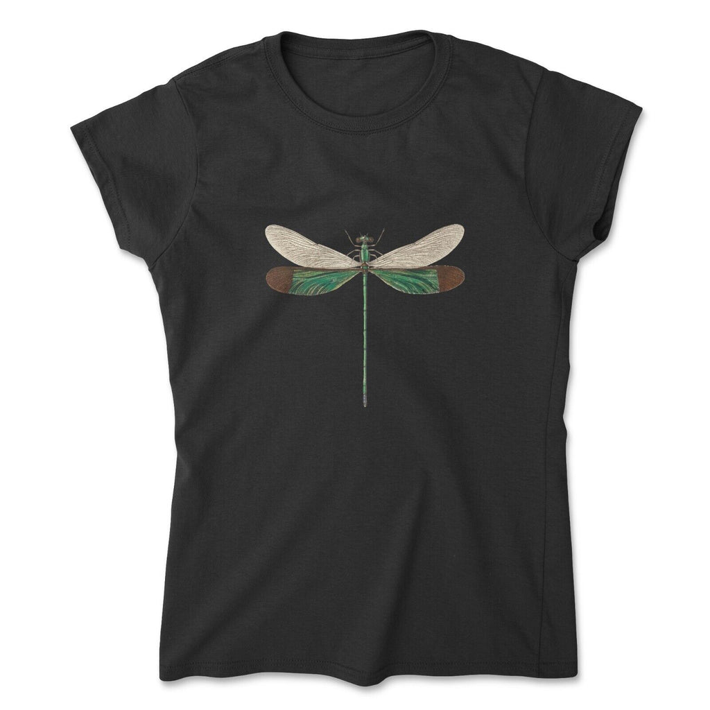 Green Dragonfly Women's T-Shirt,  Nature Ladies Fitted Top