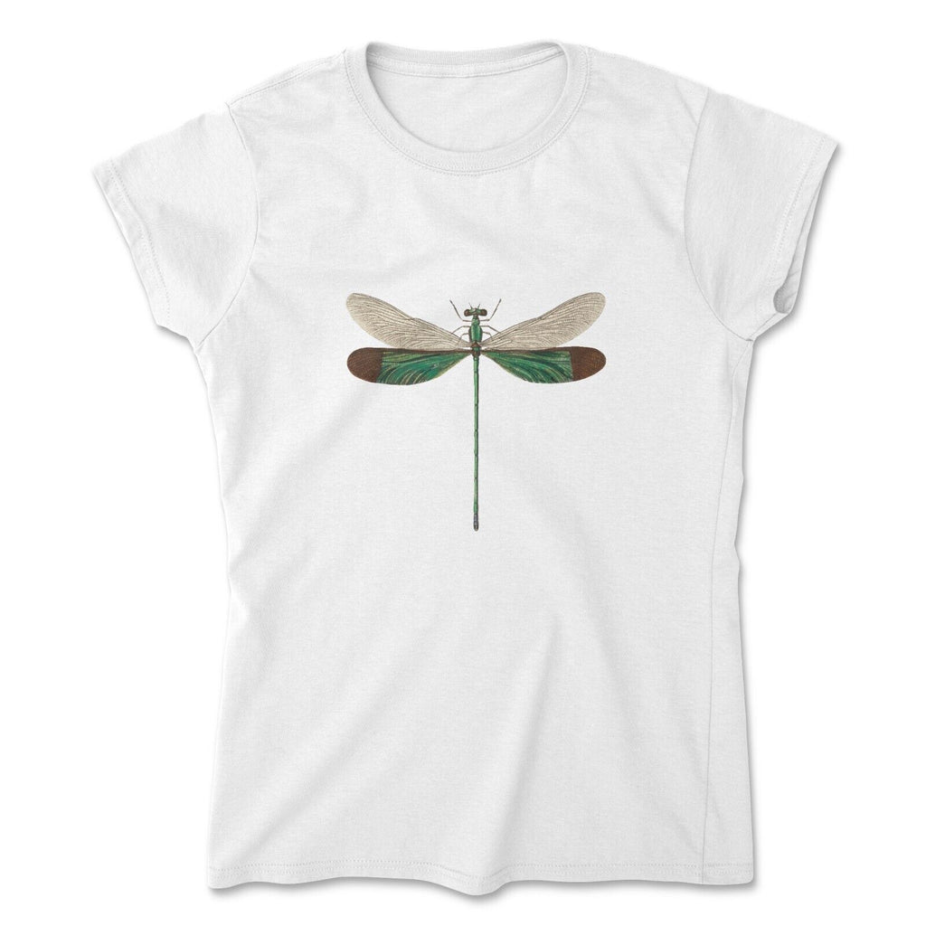 Green Dragonfly Women's T-Shirt,  Nature Ladies Fitted Top