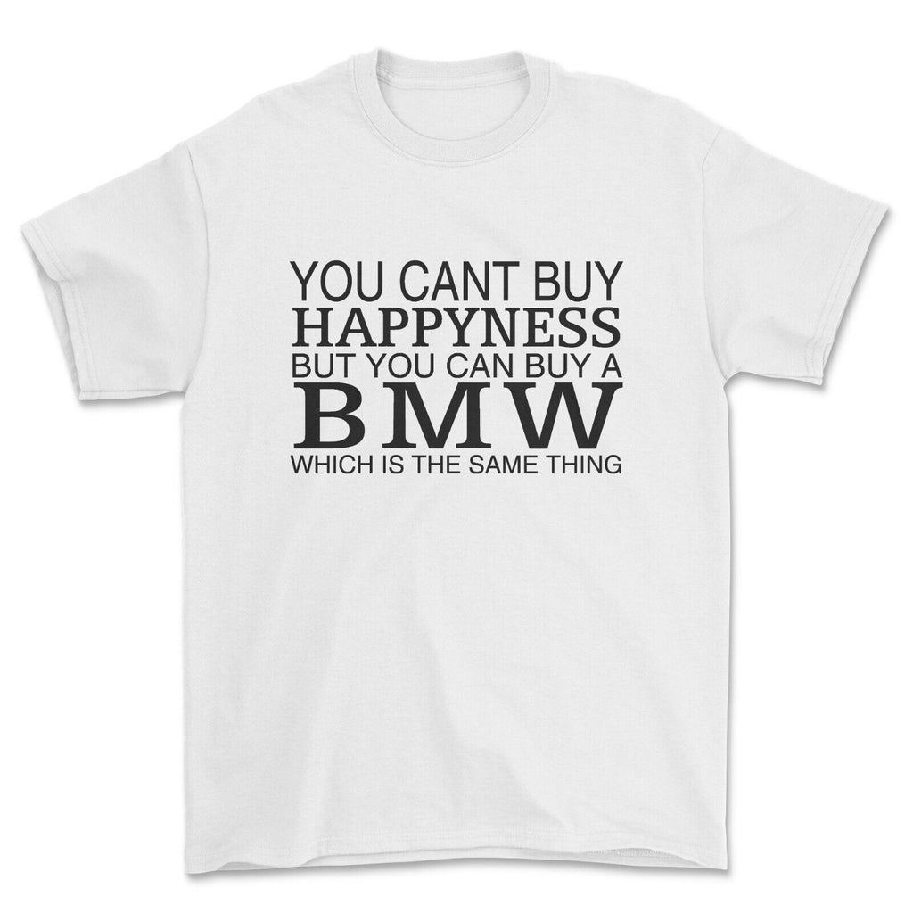Funny BMW Happiness Motor T-shirt Car lettering T-shirt