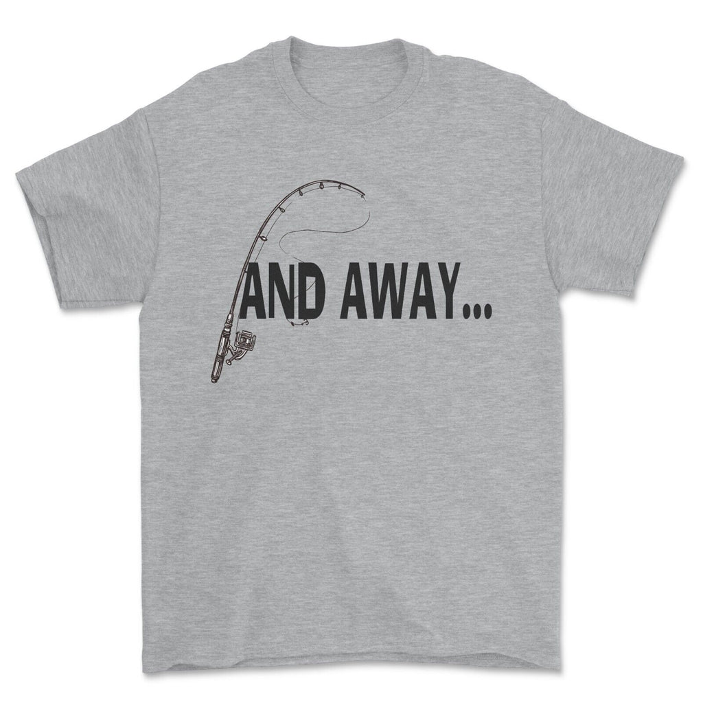 And Away TV Slogan Angling T-Shirt Gone Fishing Bob & Paul. 2XL / Green
