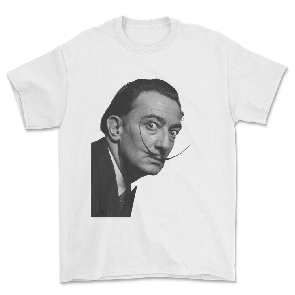 Salvador Dalí B&W Photo T-Shirt portrait- Dali Unisex T-shirt gift.