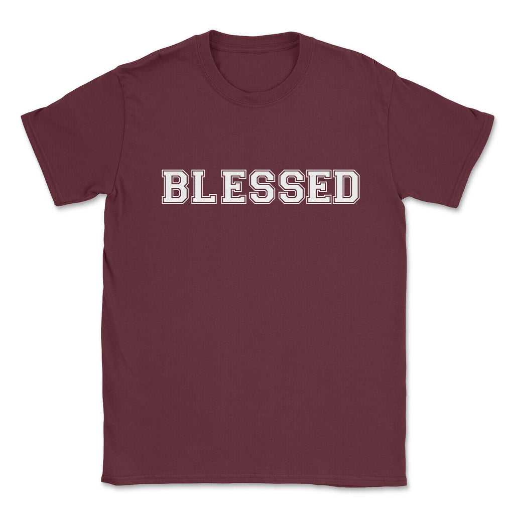 Blessed Slogan T-shirt Top Christian Religion Tee Gift Idea