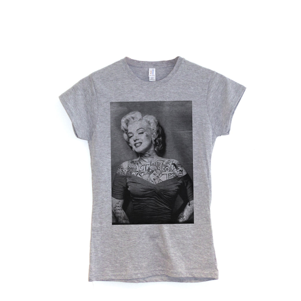 Marilyn Monroe Tattooed - Ladies T-shirt
