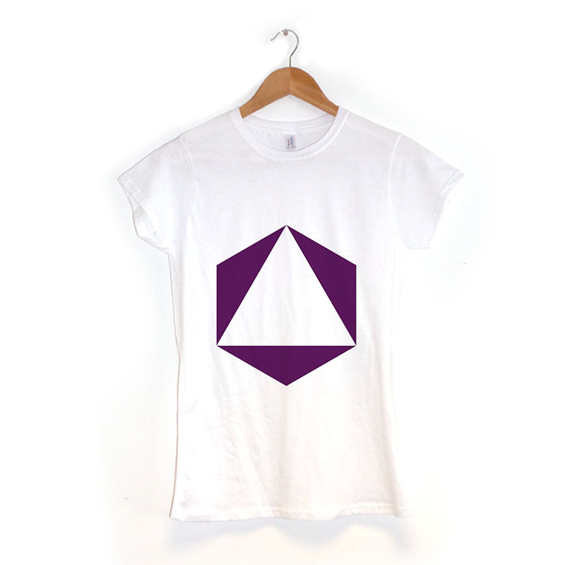 Purple Hex Triangle - Women's T-Shirt