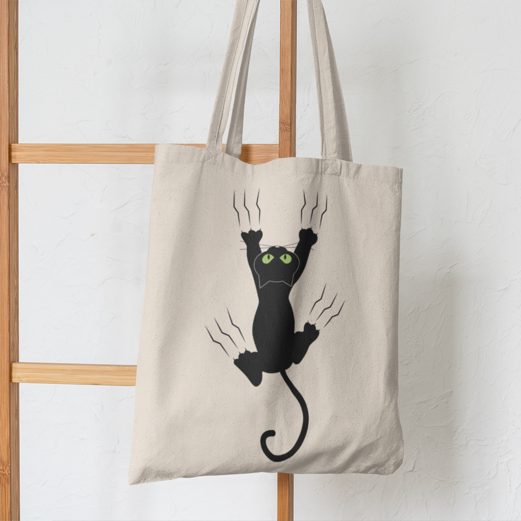 Cat Hold on Tote Bag